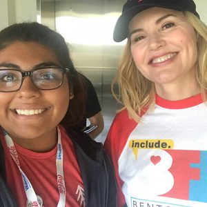 Actress Geen Davis invites documentary film An Acquired Taste to Screen. Here Geena Davis welcomes Ashlie Viramontes